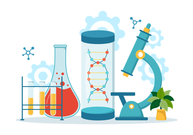 Ausrüstung zur DNA-Modifikation  Illustration