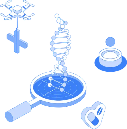 Dna research  Illustration