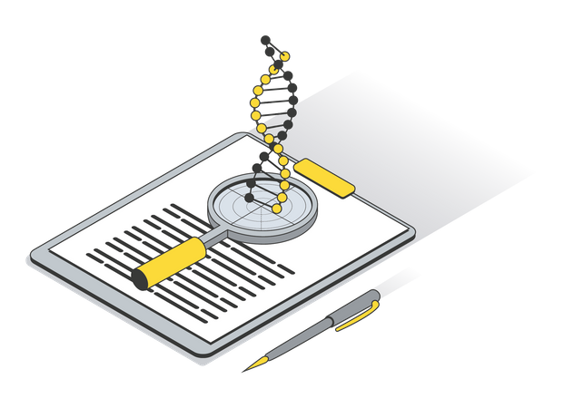 DNA research Illustration