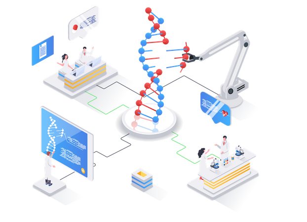 DNA sequence cloning and recombination - biotechnology  Illustration