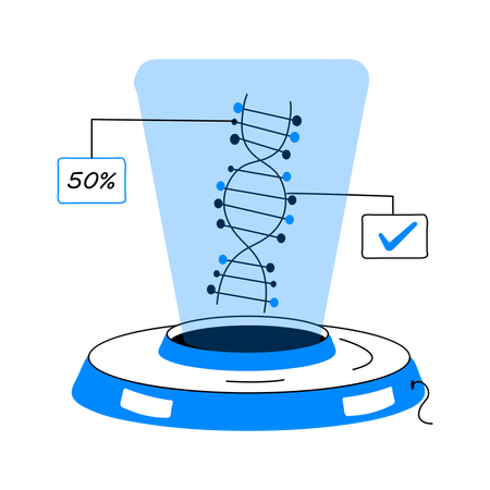 DNA Test and dna research  Illustration