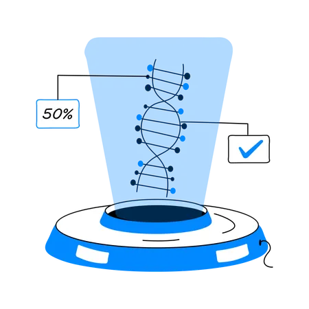 DNA Test and dna research  Illustration