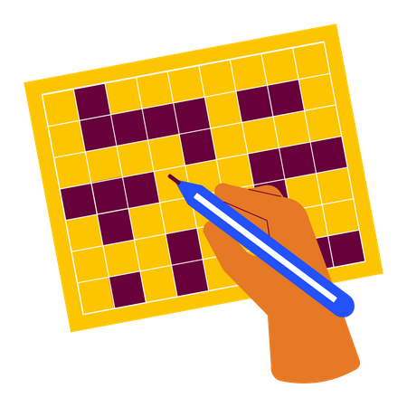 Do a crossword  Illustration
