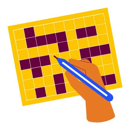 Do a crossword  Illustration