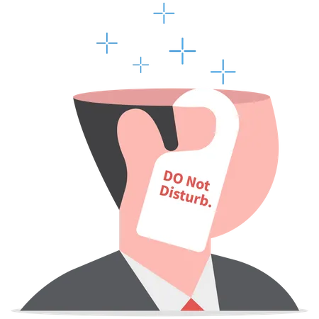 Do not disturb while thinking  Illustration