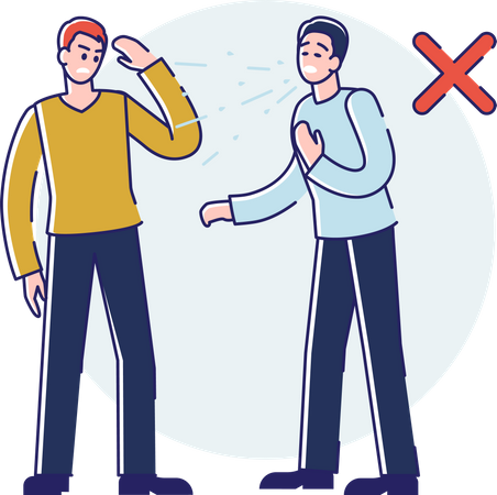 Do not sneeze at public places  Illustration