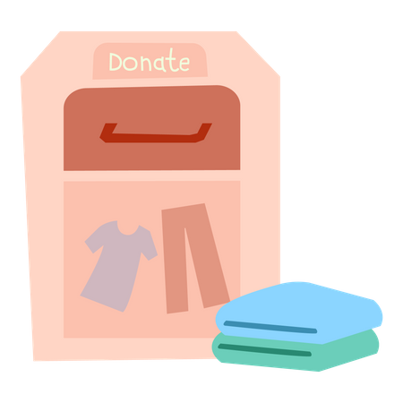 Doação de roupas  Ilustração