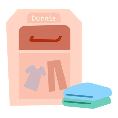 Doação de roupas  Ilustração