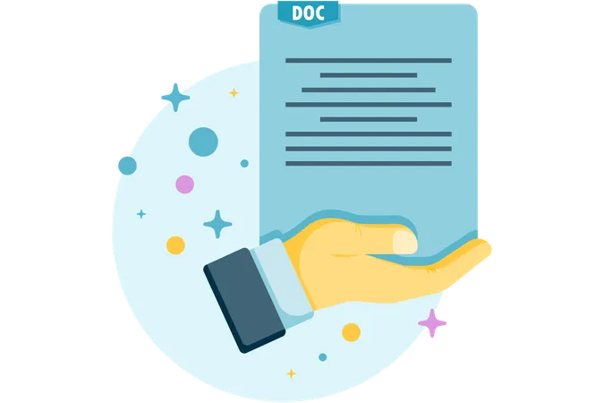 Documento doc  Ilustração