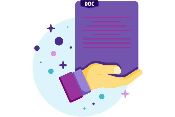 Documento doc  Ilustração