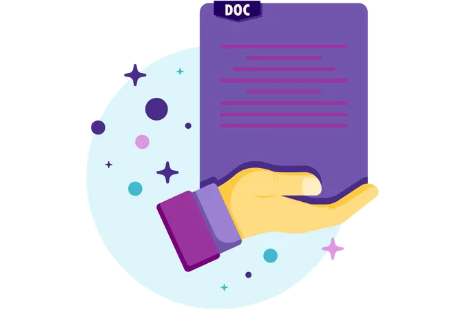 Documento doc  Ilustração