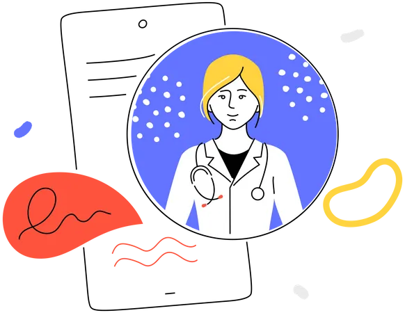 Médecin en ligne  Illustration