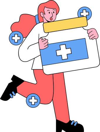 Docteur avec des médicaments  Illustration