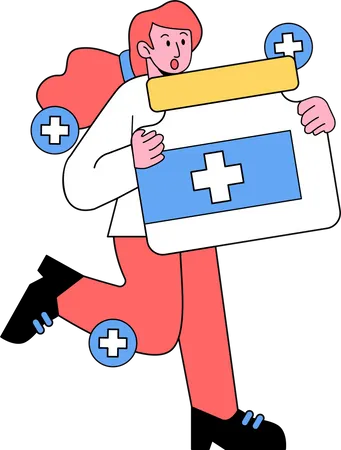 Docteur avec des médicaments  Illustration