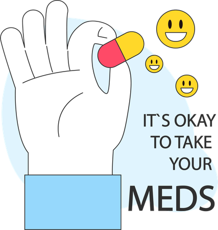 Doctor advices to take medicines  Illustration