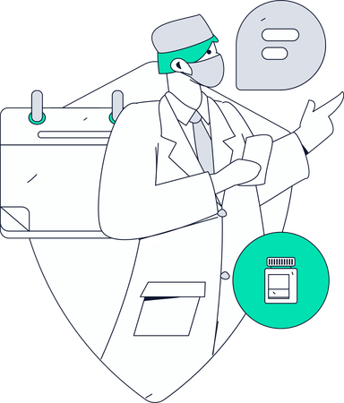 Doctor Advises Patient To Take Medicines  Illustration