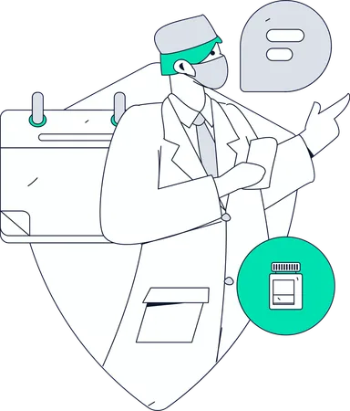 Doctor Advises Patient To Take Medicines  Illustration