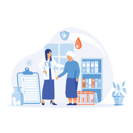 Doctor advises to control blood sugar level  Illustration
