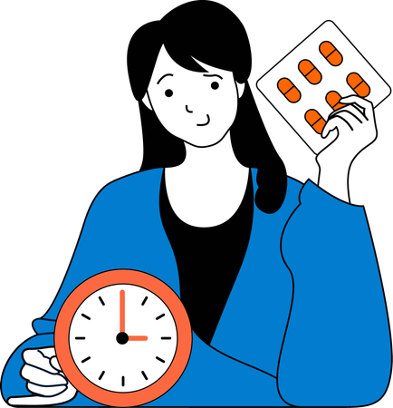 Doctor advises to take medicines on time  Illustration