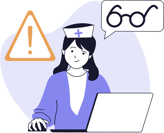 Doctor advises to wear spectacles for better eye vision  Illustration
