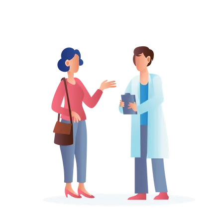 Doctor and patient  Illustration