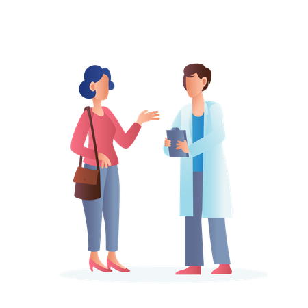 Doctor and patient  Illustration