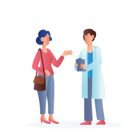 Doctor and patient  Illustration