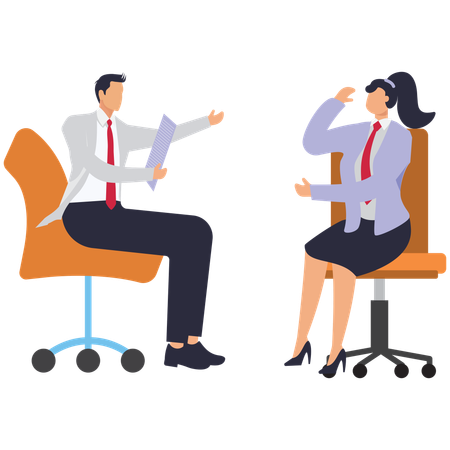 Doctor and Senior man discuss on medicine  Illustration