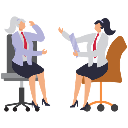 Doctor and Young woman discuss on medicine  Illustration