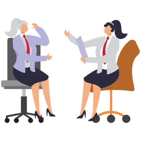 Doctor and Young woman discuss on medicine  Illustration