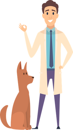 Médico de animales  Ilustración