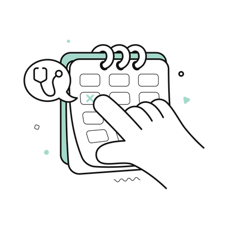 Doctor Appointment calendar  Illustration