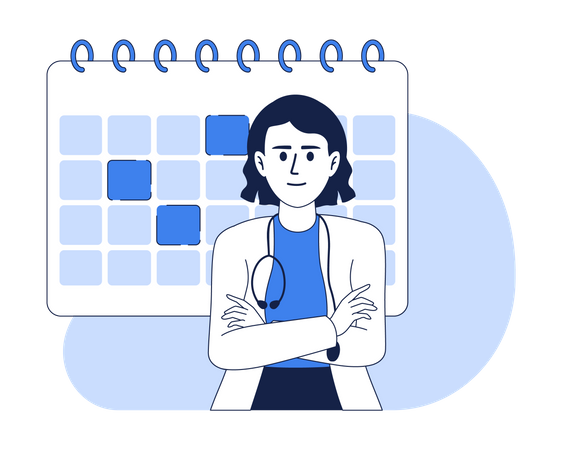 Doctor appointment schedule  イラスト