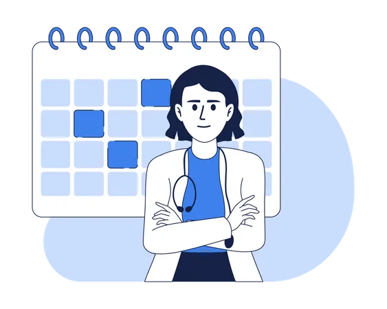 Doctor appointment schedule  Illustration