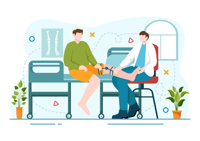 Doctor Approach to Occupational Therapy  Illustration