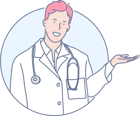 Doctor boosts the patients hopes  Illustration