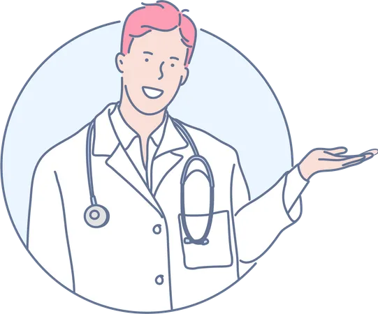 Doctor boosts the patients hopes  Illustration