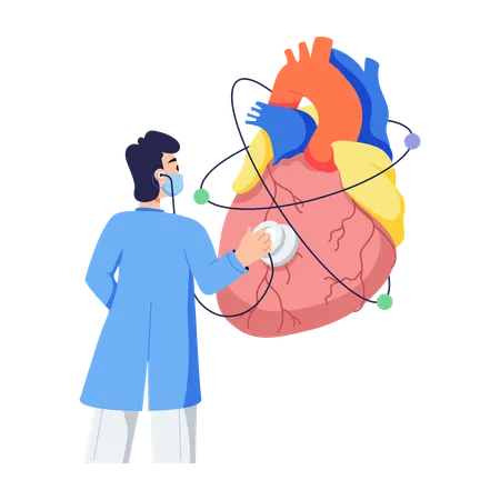 Doctor Cardiologist  Illustration