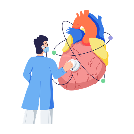 Doctor Cardiologist  Illustration