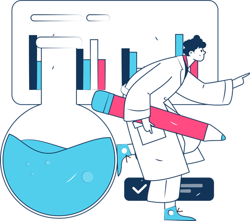 Doctor carries out lungs treatment  Illustration