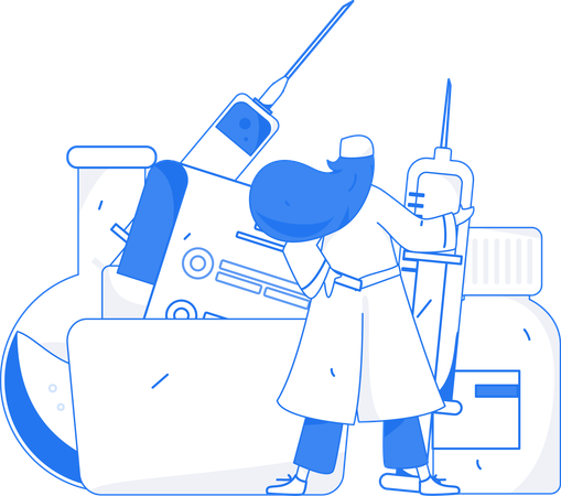 Doctor carries out surgery  Illustration