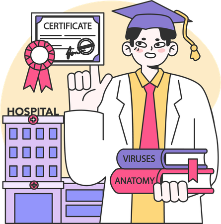 Medico certificado  Ilustración