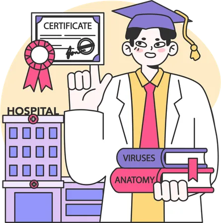 Medico certificado  Ilustración