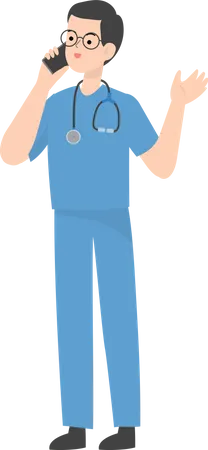Doctor Character Design Presenting Concept Illustration