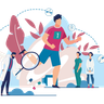 illustrations for sport person