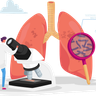 fibrosis tuberculosis pneumonia bacteria illustration svg