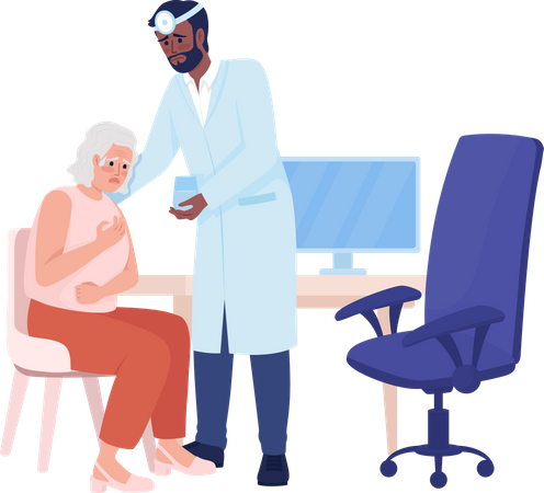 Doctor Checking Patient  Illustration