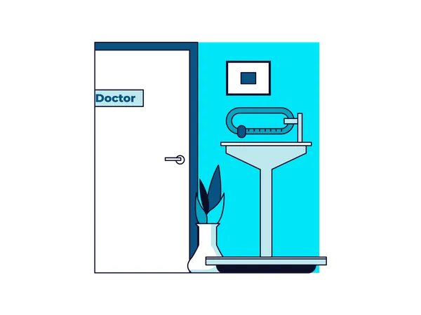 Doctor clinic interiors Illustration