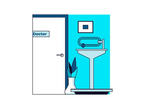 Doctor clinic interiors  Illustration