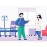 illustrations for doctor communicates with patient